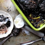 Dark Chocolate Hot Fudge Cake - SimplyGloria.com #chocolate #cake