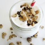 Cookie Dough Vanilla Milk Shake - SimplyGloria.com Made with homemade cookie dough!