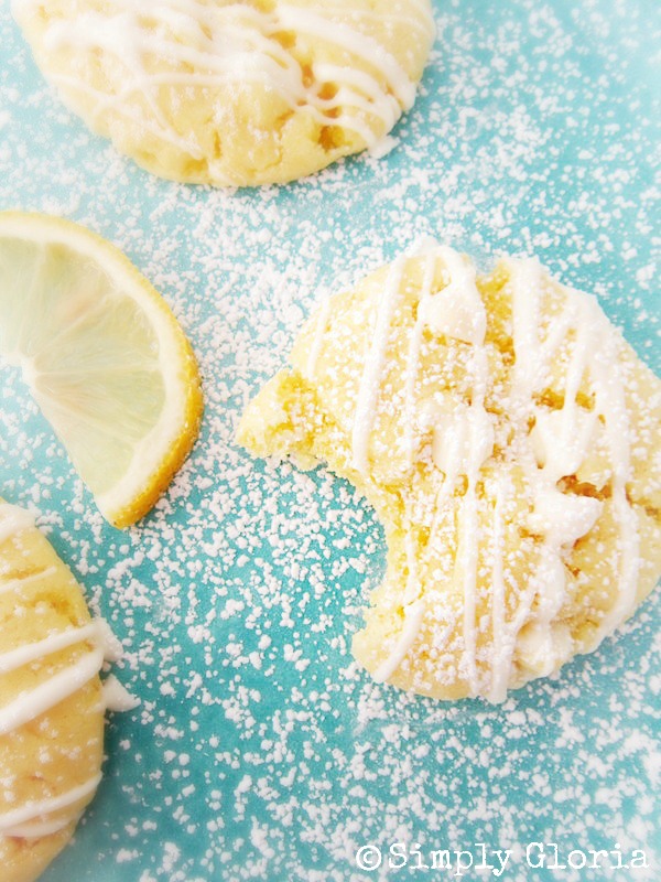 White Chocolate Lemon Cookies - Simply Gloria