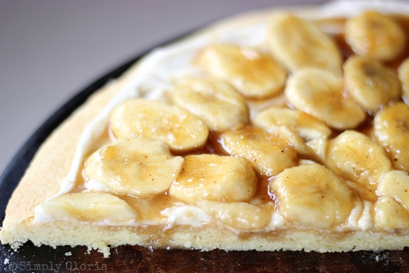Bananas Foster Cookie Pizza Simply Gloria