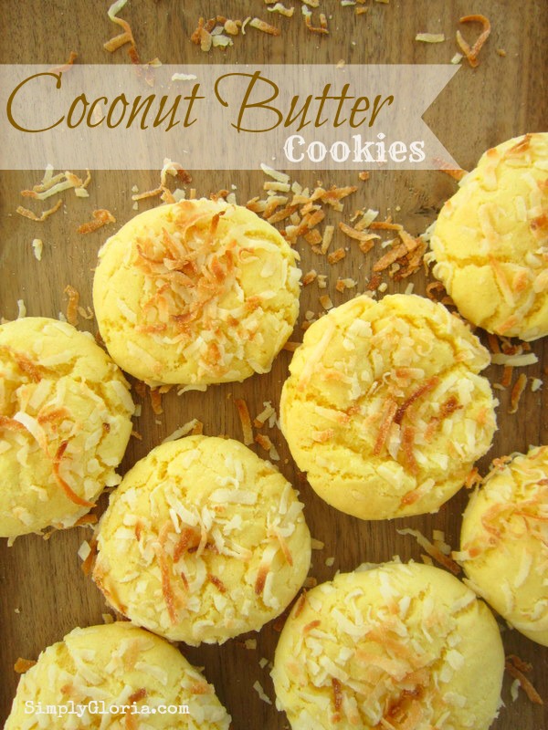 Coconut Butter Cookies by SimplyGloria.com