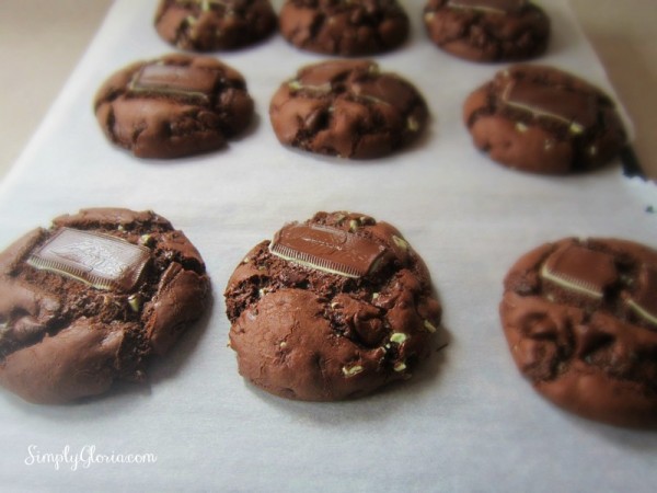 Mint Triple Chocolate Cookies