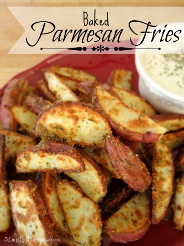 Baked Parmesan Fries by SimplyGloria.com