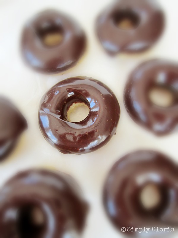 Banana Donuts Topped with #Chocolate Ganache