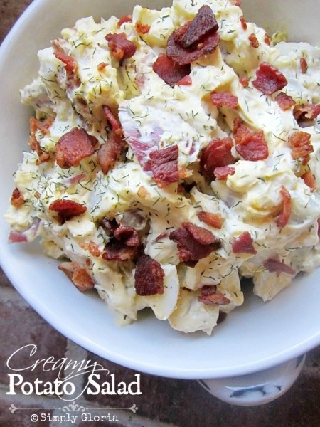 Creamy Potato Salad With Bacon - SimplyGloria.com