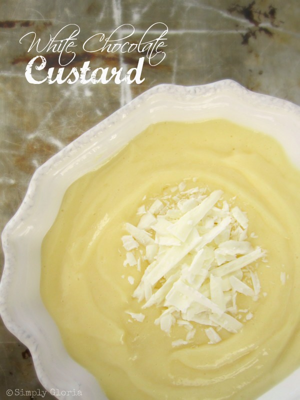 White Chocolate Custard - SimplyGloria.com  Fast, easy and homemade!