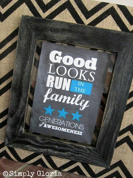 Chevron Burlap &amp; Free Printable - Simply Gloria