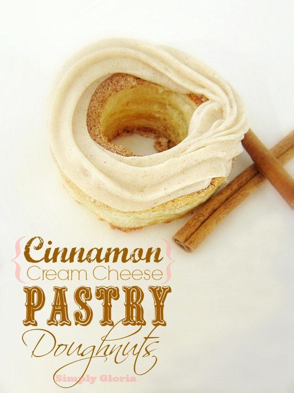 Cinnamon Cream Cheese Pastry Doughnuts - Baked! by SimplyGloria.com