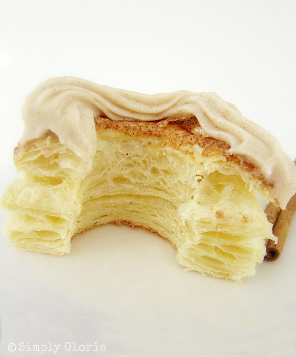 Cinnamon Cream Cheese Pastry Doughnuts by SimplyGloria.com