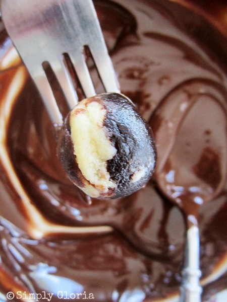 Fudge Brownie Cheesecake Bites - Dipped in chocolate!