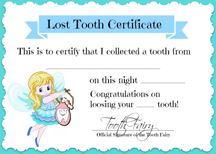 tooth fairy letter first tooth printable