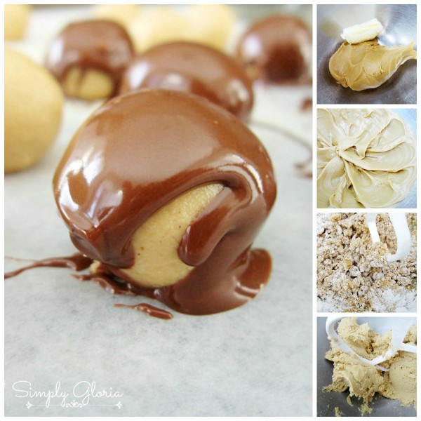 Peanut Butter Truffles by SimplyGloria.com  Easy step by step instructions! #peanutbutter