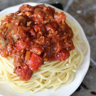 Roasted Garlic Spaghetti Sauce