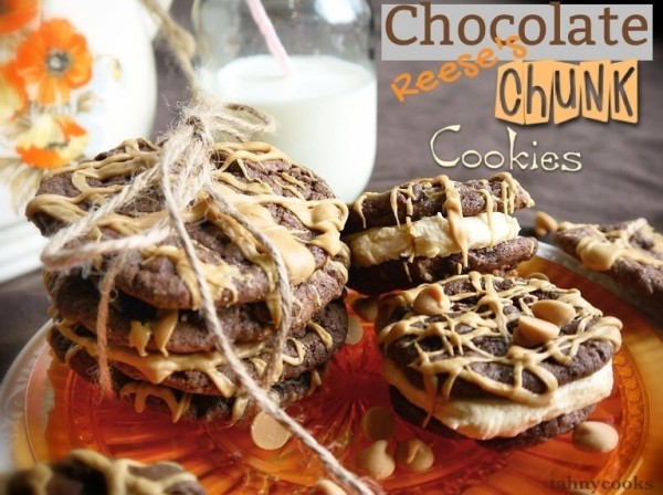 Chocolate Reese’s Chunk Cookies