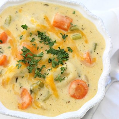 Tortellini Cheddar Cheese Soup