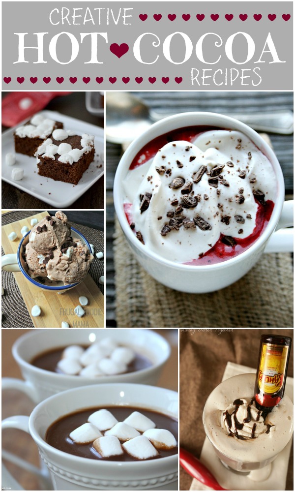 Creative Hot Cocoa Recipes from The Show Stopper Saturday Link Party with SimplyGloria.com #hotcocoa