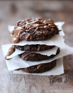 Triple Chocolate Applesauce Cookies