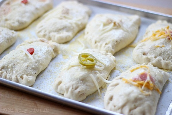 Homemade Stuffed Pizza Pockets from SimplyGloria.com Ingredients3