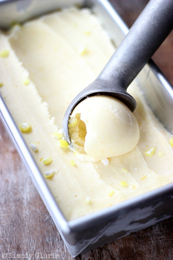 Crushed Lemonheads Lemon Ice Cream with SimplyGloria #lemon