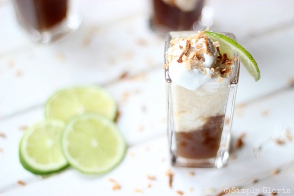 Dirty Dr. Pepper Floats with coconut ice cream from SimplyGloria.com #DirtyDrPepper