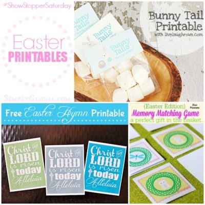 Show Stopper Saturday Link Party, Featuring Easter Printables