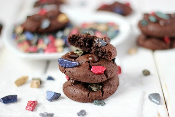 Rockslide Brownie Cookies with SimplyGloria.com Chocolate #rocks!