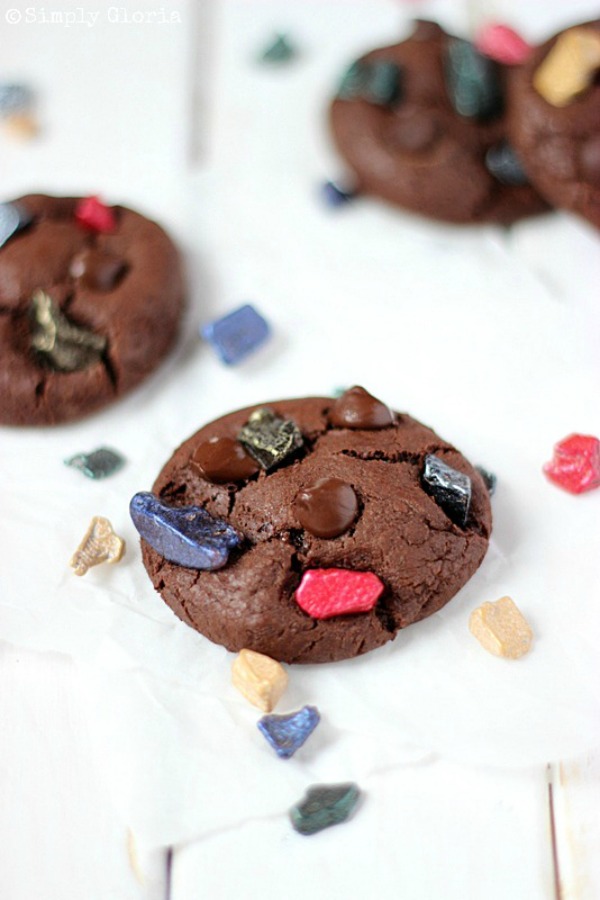 Rockslide Brownie Cookies with SimplyGloria.com #chocolate