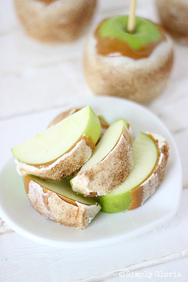 Chai Sugared Caramel Apples with SimplyGloria.com #apples
