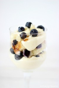 No Bake Blueberry Muffin Cheesecake Trifle