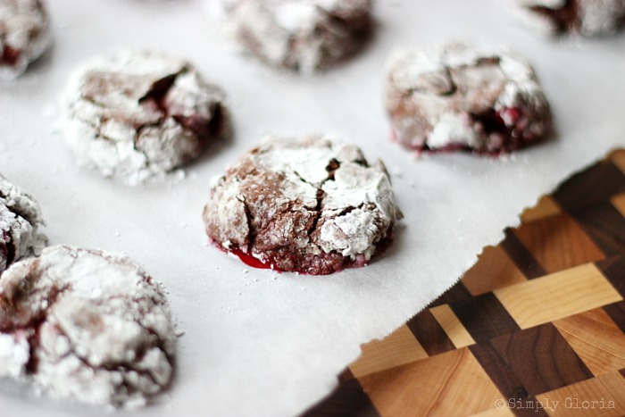 Dark Chocolate Cranberry Brownie Cookies with SimplyGloria.com #cranberries