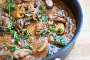 Skillet Pork Chops with Mushroom Sauce