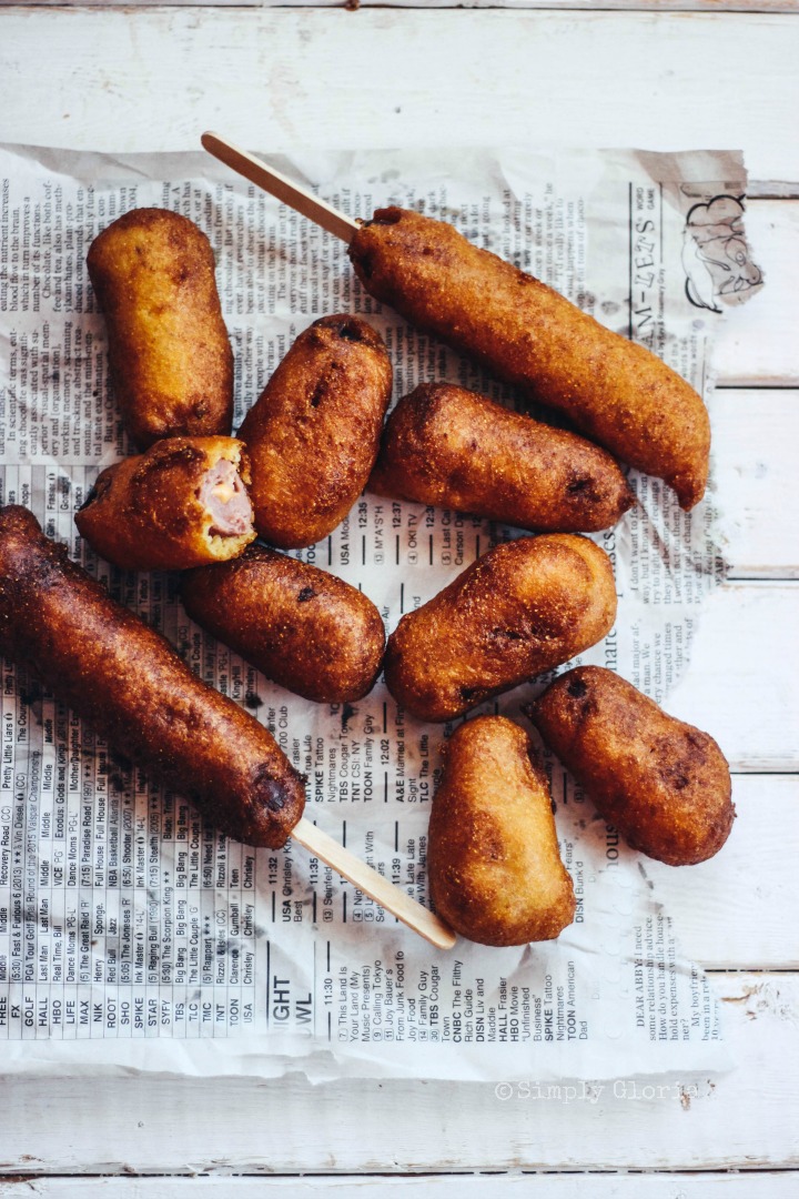 Homemade Corn Dogs made with a delicious buttermilk batter!