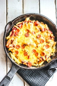 Pepperoni Pizza Pasta Bake (for Two!)