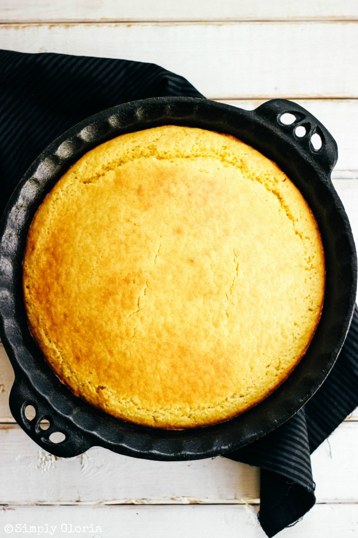 Cornbread made with simple ingredients!
