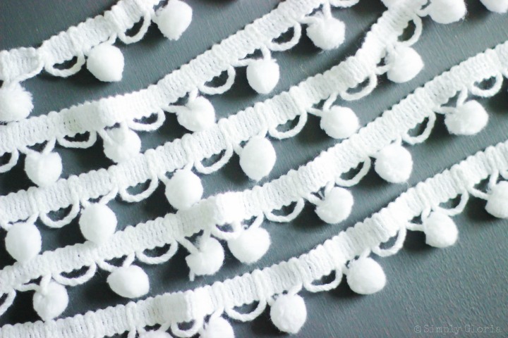 How to make a No-Sew Fabric Tassel Garland with fringe ball trim!