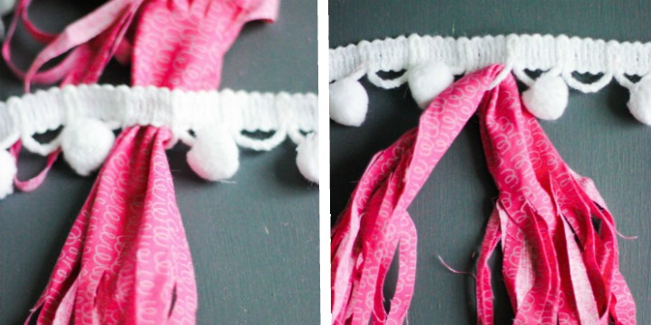 Making a No-Sew Fabric Tassel Garland is simple and fun with your favorite fabric! #tutorial iv